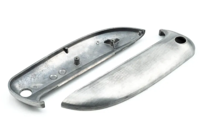 Internal view of a precision-machined medical equipment cover showcasing integrated mounting bosses and tight-tolerance interfaces.