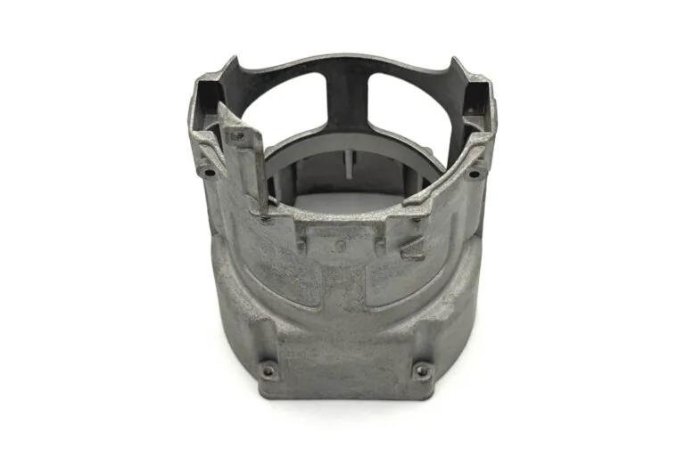Internal structural aluminum die casting for pneumatic tool motor chambers, engineered for high strength and consistent wall thickness.
